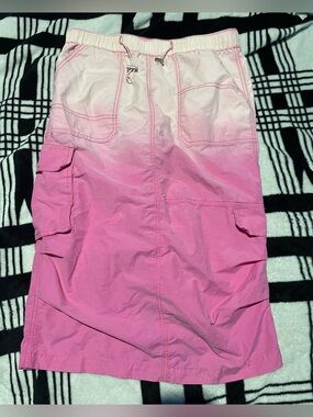 OJG pink parachute ombre maxi skirt